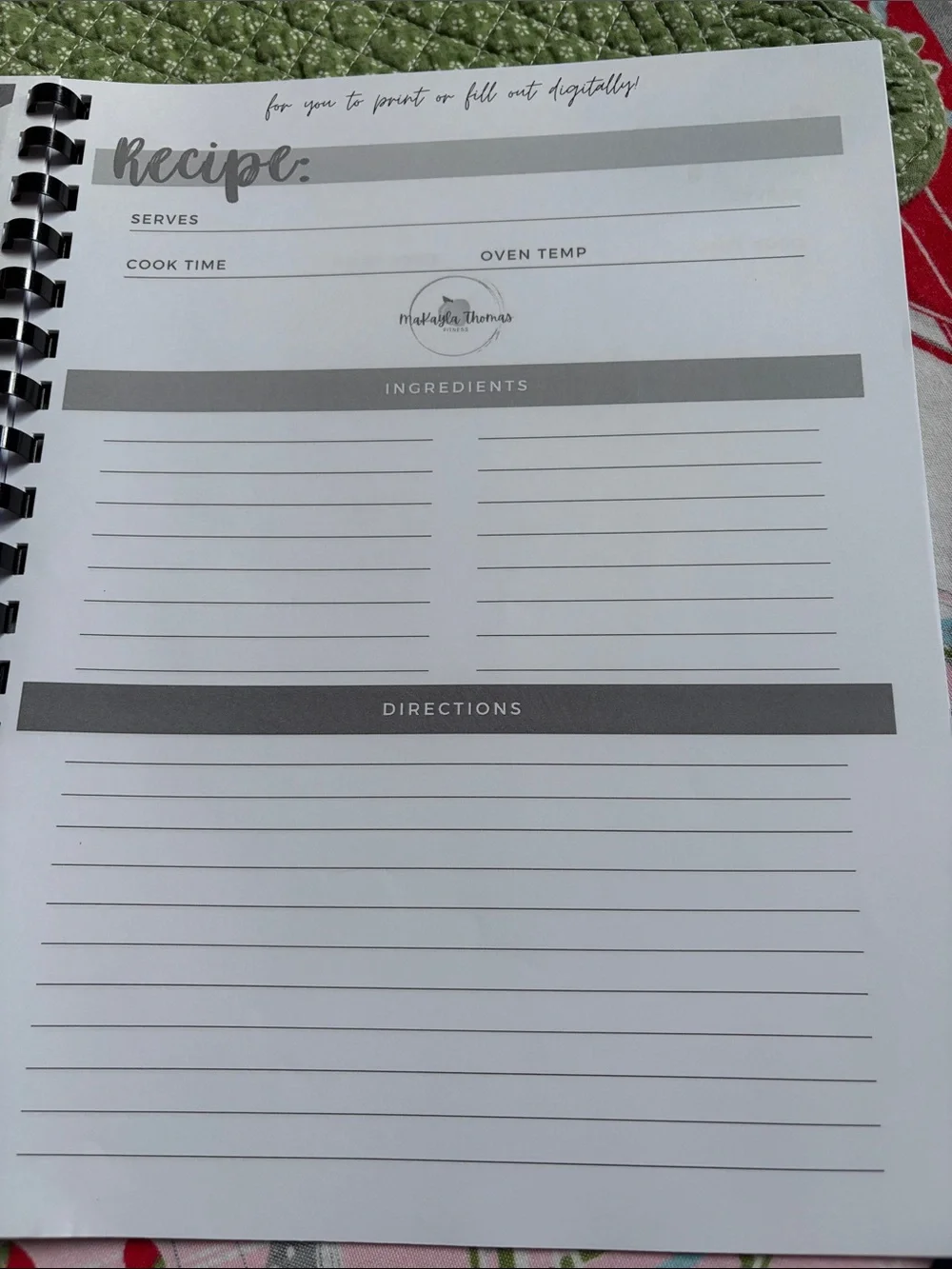 Eat, Drink & be Merry cookbook by Makayla Thomas
